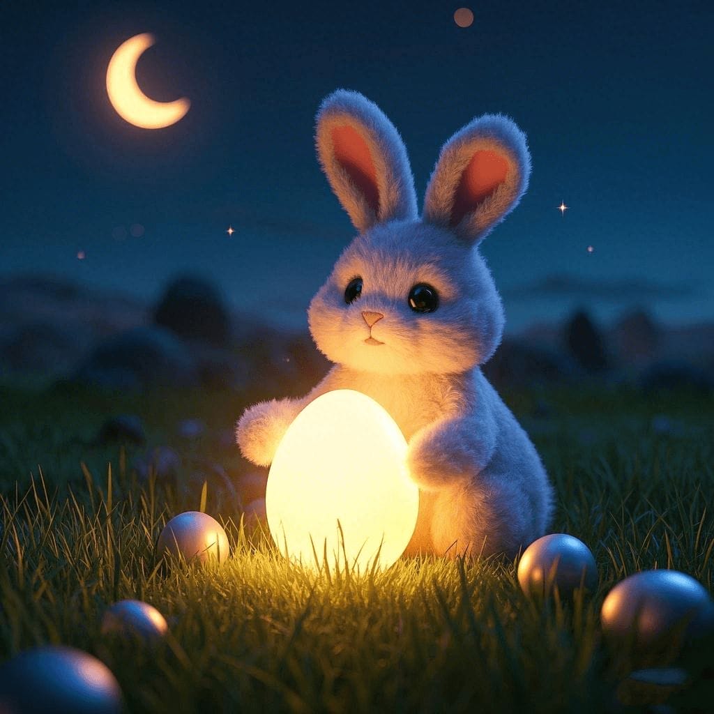 Plush Bunny with Light Up Egg，Igniting the Customization Craze!