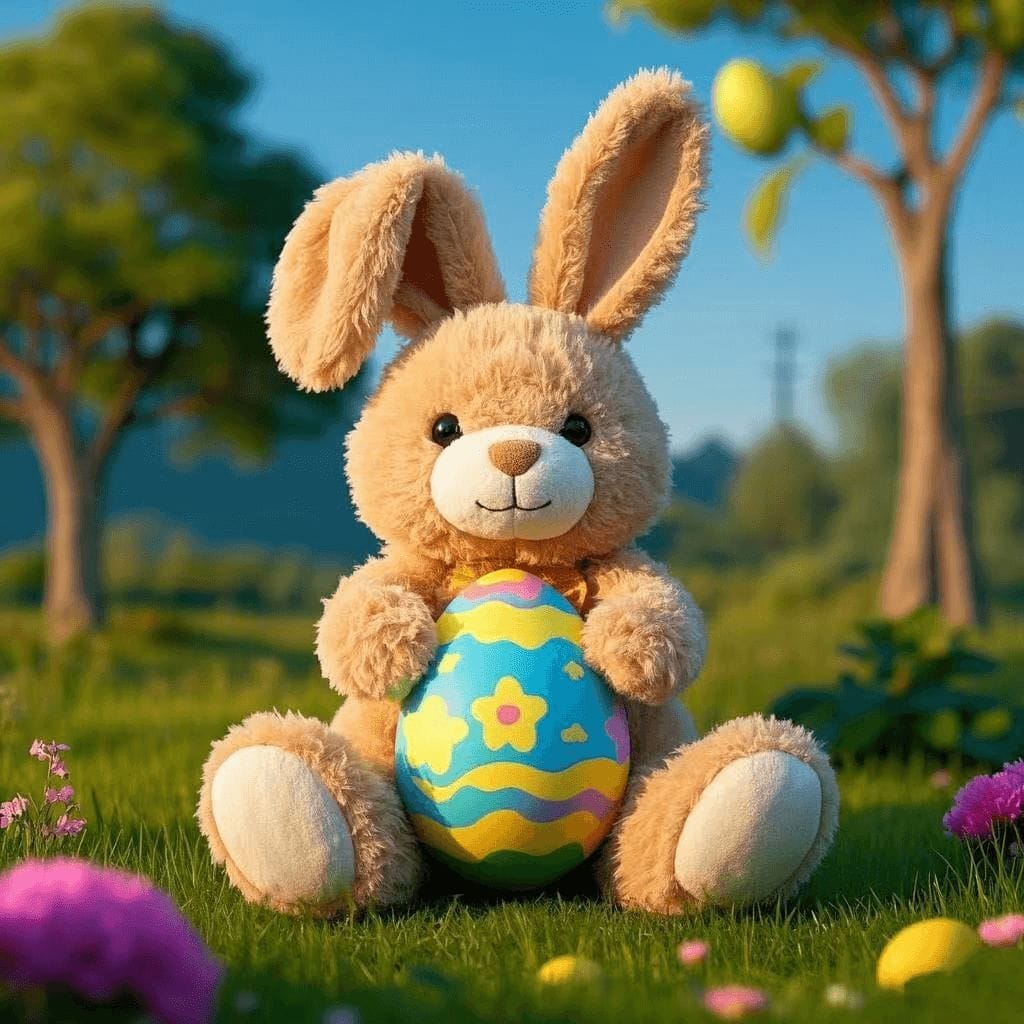 Plush Bunny with Light Up Egg，Igniting the Customization Craze!