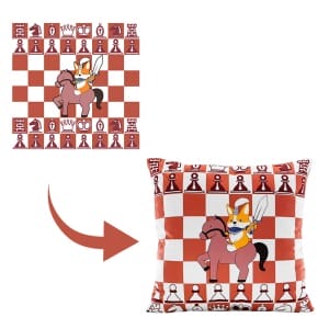 Custom Pillow Printed Details Corgi with Sword Plush Animal Hugable Stuffed Toys for Daily Use