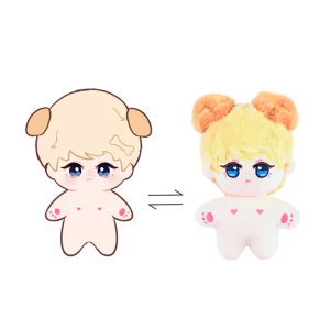 High Quality Custom Cute Cartoon Plush Doll Standing Soft Plush Doll for Design Customization