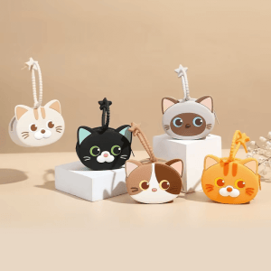 Kawaii Custom Silicone Coin Purse Cute Mini Animal Storage Bag Universal Backpack Pendant