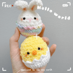 The Enchanting World of Plush Easter Basket with Bunny and Eggs