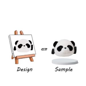 ASTM OEM Factory High quality gift Cute soft panda custom animal plush bag for children