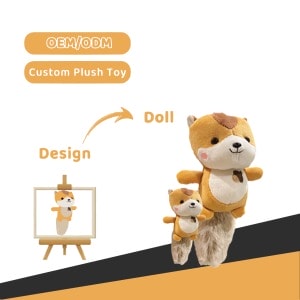 Wholesale Cute Stuffed Animals Toys Plush Cartoon Standing Simulation Squirrel Toys Suitable for Boys and Girls
